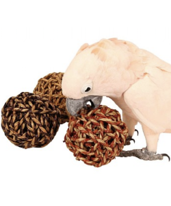 Giant Sea Grass Ball Parrot Chew Toy - Pack of 3